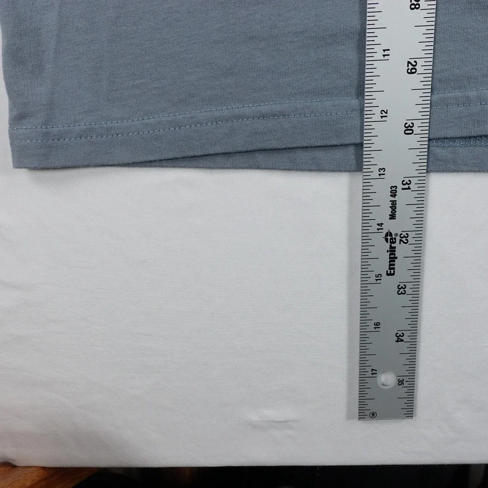 Free Fly Henley Shirt Men's 2XL XXL Bamboo Blend Short Sleeve Outdoor Blue